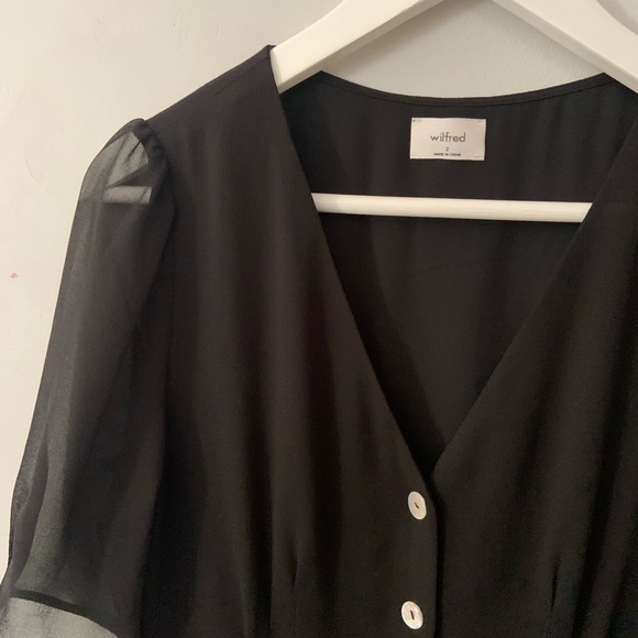 Black button front dress - Picture 2 of 2